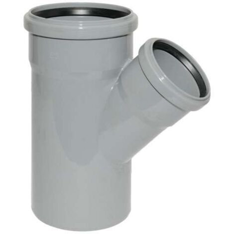 HT Abzweig mit Muffe und Gummidichtungen HT-Rohr DN 110/75 45° HTEA