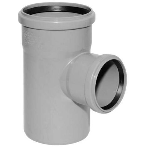 HT Abzweig mit Muffe und Gummidichtungen HT-Rohr DN 110/75 87° HTEA
