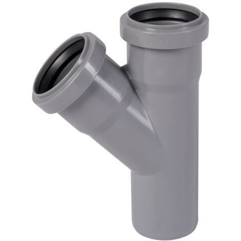 HT Abzweig mit Muffe und Gummidichtungen HT-Rohr DN 50/50 45° HTEA