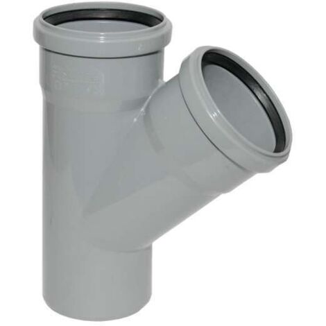 HT Abzweig mit Muffe und Gummidichtungen HT-Rohr DN 90/90 45° HTEA