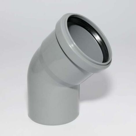 HT Bogen mit Muffe und Gummidichtung HT-Rohrbogen DN32 45° HTB