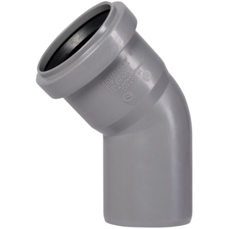 HT Bogen mit Muffe und Gummidichtung HT-Rohrbogen DN50 45° HTB