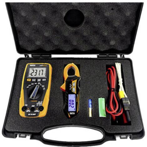 HT Instruments e-KIT Multimetro portatile, Pinza amperometrica digitale CAT III 600 V Display (Counts): 4000