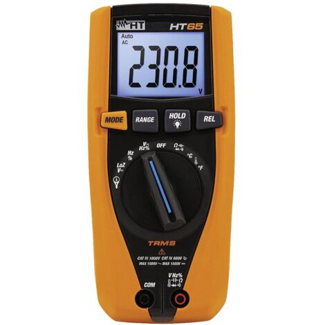 HT Instruments HT65 Multimètre numérique CAT III 1000 V, CAT IV 600 V Affichage (nombre de points): 4000