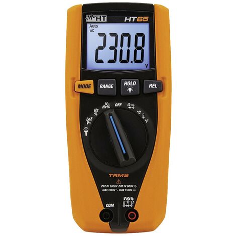 HT Instruments HT65 Multimètre numérique CAT III 1000 V, CAT IV 600 V Affichage (nombre de points):