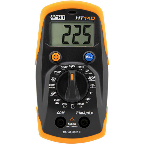 HT Italia digitales Kompakt-Taschenmultimeter HT14D