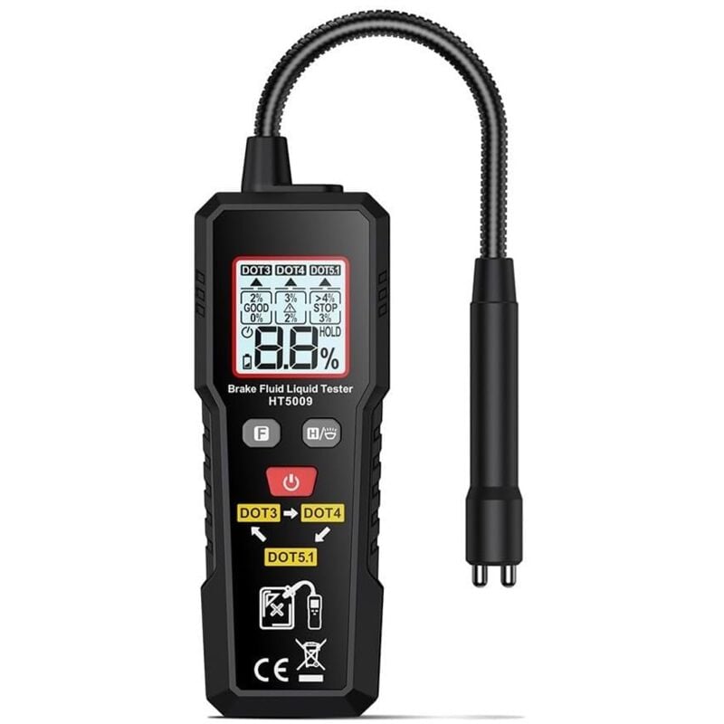 HT5009 Bandelettes de test de liquide de frein compactes Outil de mesure fiable pour une utilisation personnelle et en atelier