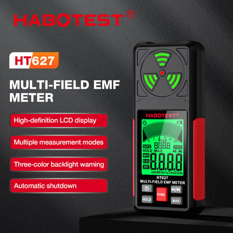 HT627 Mesure de champ electromagnetique Detecteur de rayonnement de champ electromagnetique professionnel Alerte rapide RF portable