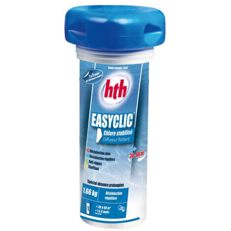 HTH Easyclic - Diffuseur flottant Traitement complet au chlore 1,66kg