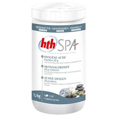 SWEEEK Oxygène actif (Oxy Long) hth Spa désinfection sans chlore pastilles 20 g. - 1,2 kg - 1,2 kg