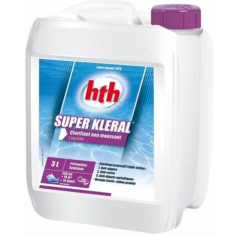 HTH Super Kleral - Clarifiant non moussant Liquide 3L