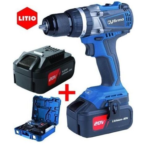 HU-Firma Trapano Brushless HU-t20b Li 2 Battery 20V-4ah