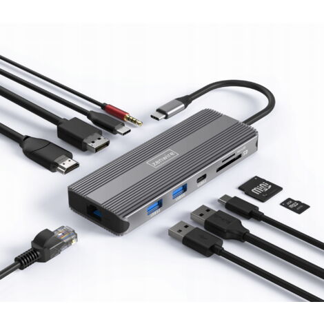 Hub 10 en 1 BS-HP105 HDMI 2.0 Display Port READER