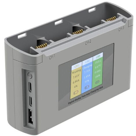 Hub de Charge Bidirectionnel Charge Plusieurs Batteries pour SE/ 2 avec Chargeur à Affichage NuméRique LCD Couleur