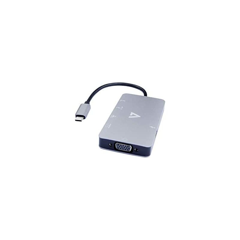 Image of V7 - CAVI Adattatore USB C a USBUSB 3.0 RJ45 HDMI VGA Colore Nero