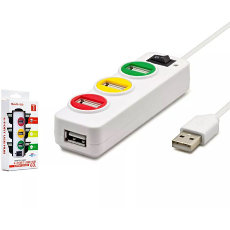 Hub Multiprise 4 Ports Usb 2.0 Avec Switch Transfert De Données 1 To
