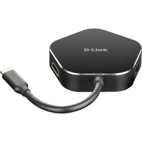HUB Switch D-LINK DUB-M420 Negro, Plata