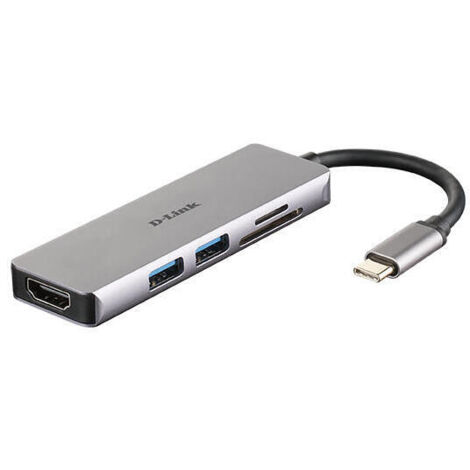HUB Switch D-LINK DUB-M530 Aluminio, Negro