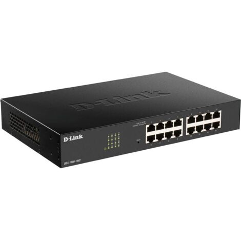 HUB Switch puertos 16 D-LINK DGS-1100-16V2 1000BASE-T Negro