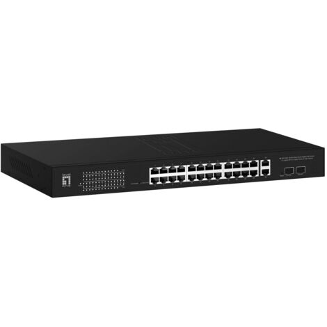 HUB Switch puertos 24 Gigabit PoE Ports LEVELONE GEP-2841 Gigabit