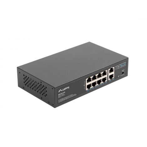HUB Switch puertos 8 puertos RJ-45 Ethernet LANBERG RSFE-8P-2GE-1