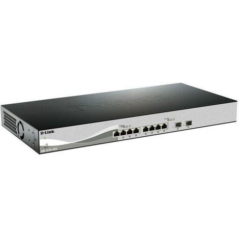 HUB Switch puertos 8 x 10GBASE-T (RJ45) + 2 x SFP+ D-LINK DXS-121