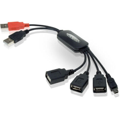HUB USB 2.0 CONCEPTRONIC 3 PUERTOS USB + 1 MINI USB Y USB-A DE ALIMENTACION