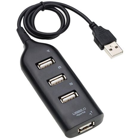 Adaptateur de répartiteur USB 2.0, 1.2m 0.3m, Mini Hub pour PC portable,  câble d'extension USB, accessoires d' 30cm black -WGHY355 - Cdiscount  Informatique