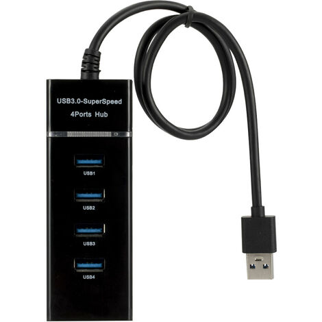 Hub USB 3.0 d'extension de répartiteur multi-hub à 4 ports haute vitesse pour ordinateur de bureau adaptateur pour ordinateur portable HUB USB