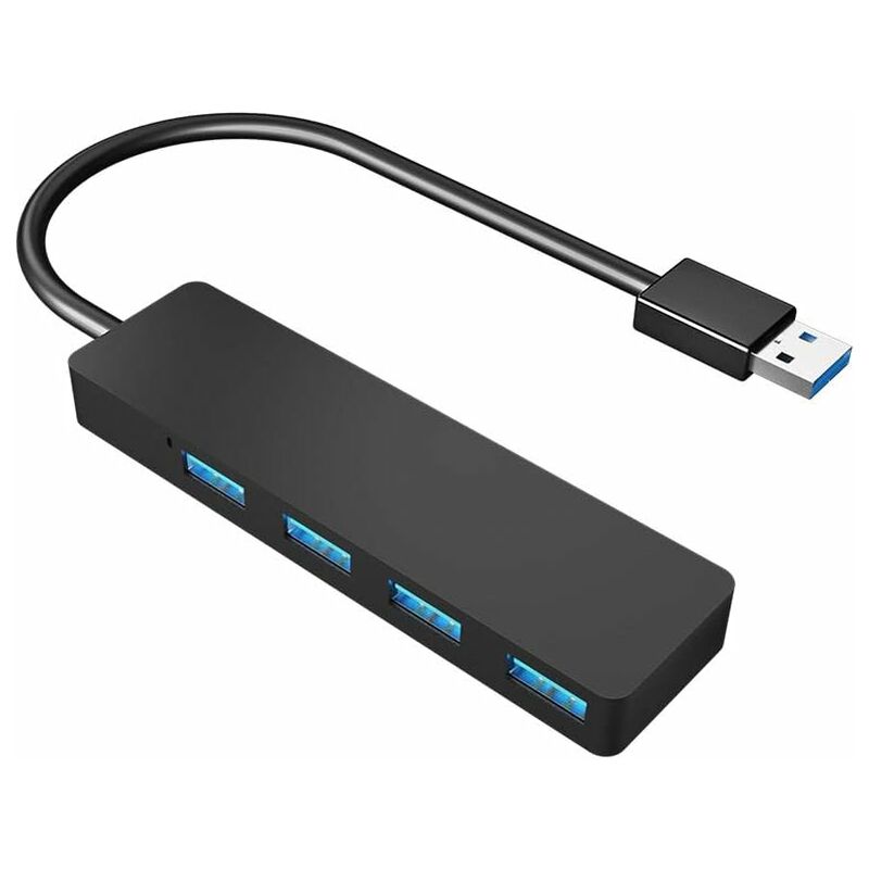 

Hub USB 3.0 4 puertos ultradelgados compatibles con MacBook, MacBook Air / Pro / Mini, iMac, Surface Pro, MacPro, laptops y Ultrabooks con Windows,