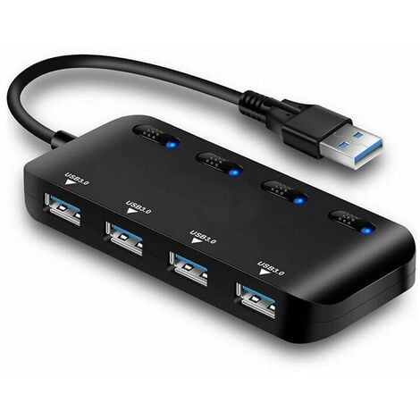 HUB USB3.2 à 3 ports en aluminium avec lecteur de carte TF/SD - Orico