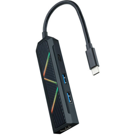 Hub USB 3.1 Tipo-C Nanocable 10.16.0401/ 2 Puertos USB/ 1 USB Tipo-C/ 1 HDMI/ Negro