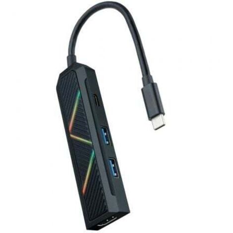 Hub USB 3.1 Type-C Nanocable 10.16.0401/ 2 ports USB/ 1 USB Type-C/ 1 HDMI/ Noir
