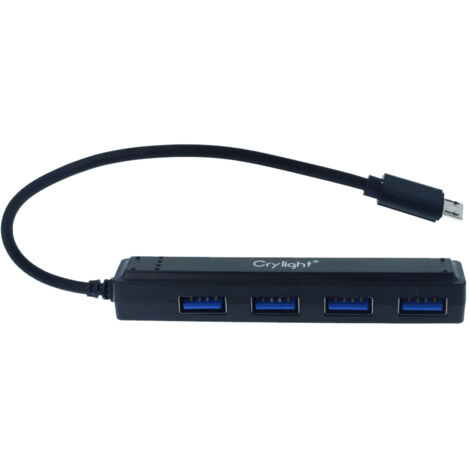 HUB USB 4 Porte Da Micro USB Cavo 15cm