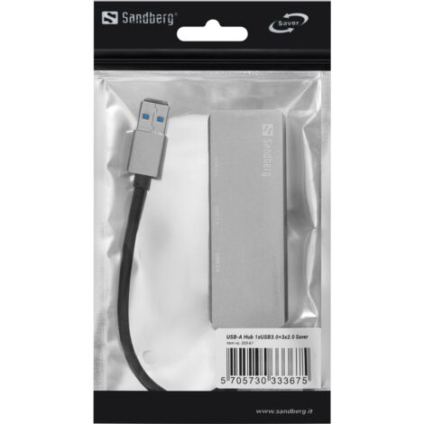 Hub USB-A Sandberg 1xUSB3.0+3x2.0 SAVER, 333-67