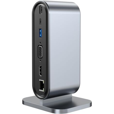 Hub USB C 12 en 1, Adaptador USB C para MacBook Pro/Air, HDMI 4K VGA PD 100W Ethernet SD/TF Audio USB 3.0/2.0, para iPad Pro m1, XPS, Pro7/Pro X Chromebook Samsung Huawei, PC portátil