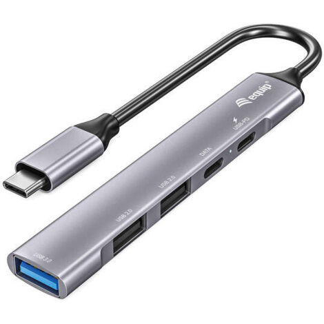 Hub USB-C 7 Puertos Equip 12896207101 Aluminio