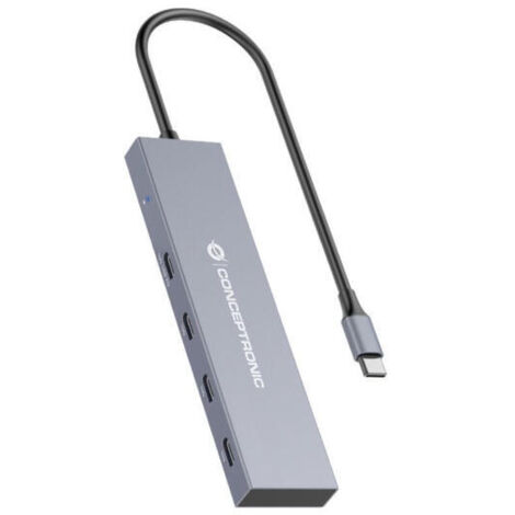 Hub USB Conceptronic HUBBIES14G Gris
