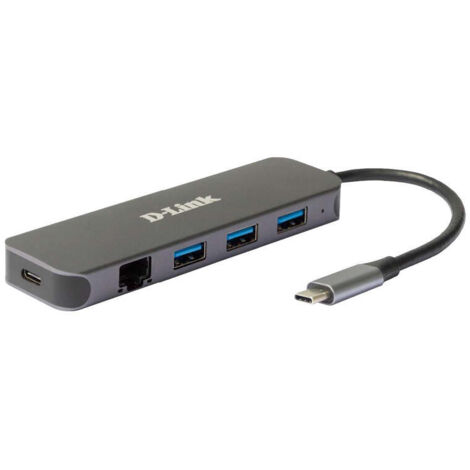 Hub USB D-Link DUB-2334 Gris