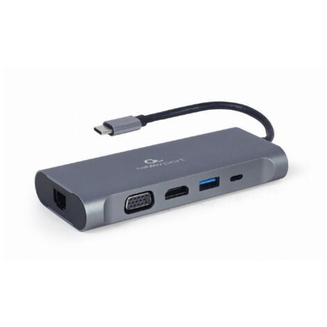 Hub USB GEMBIRD A-CM-COMBO7-01 Gris