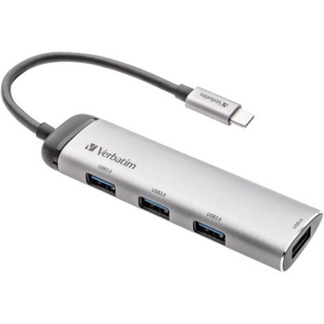 Hub USB multiport Verbatim : 4 ports USB 3.0, 1 port USB-C