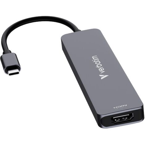 Hub USB Verbatim Multi Port Essentials : USB-C PD, USB-C, 2 ports USB-A 3.0, HDMI, lecteur de cartes SD/microSD