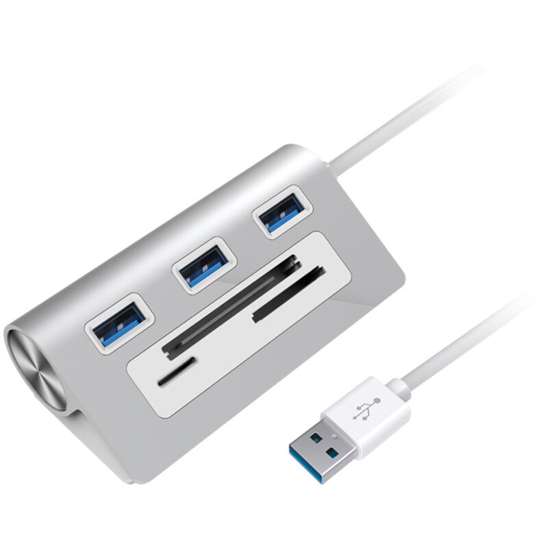 Hub USB3.0 séparateur HUB un remorquage trois lecteur de carte SD/CF/TF station d'accueil supérieure