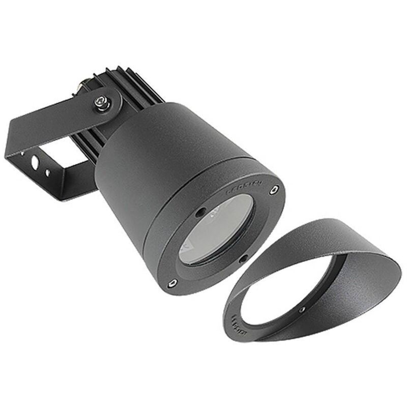 Leds-C4 Hubble Aluminium - Projecteur extérieur à 1 lumière, gris urbain IP65, GU10 Leds-C4 Hubble Aluminium - Projecteur extérieur à 1 lumière, gris urbain IP65, GU10