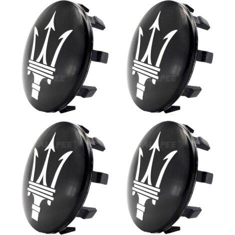 Hubcaps Hubcaps with central logo 60 mm ABS material Compatible with Mesertatti accessories (MS black-chrome)