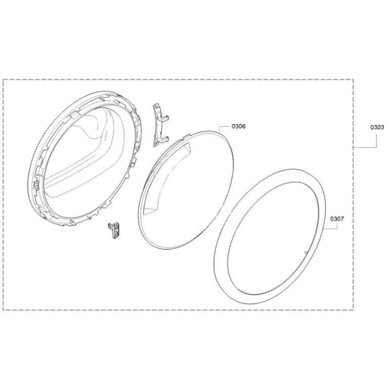 Bosch - Hublot Complet 11015675 Pour seche linge