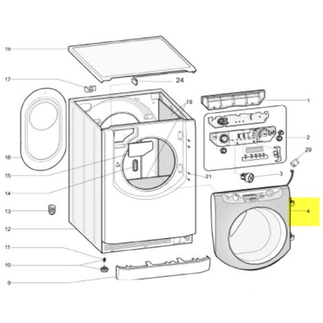 HUBLOT COMPLET AQXGD149S(EX) POUR LAVE LINGE ARISTON - C00270075