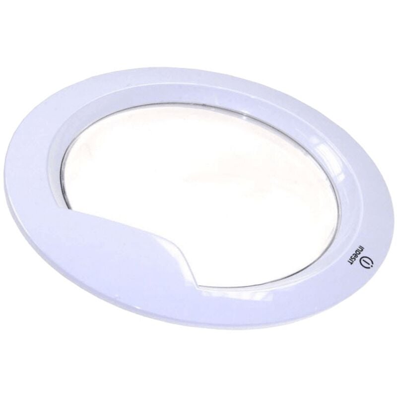 Indesit - Hublot complet livré sans charnière en mètal