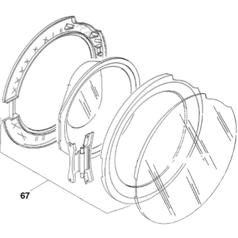 Candy - Hublot complet pour lave-linge 43012311