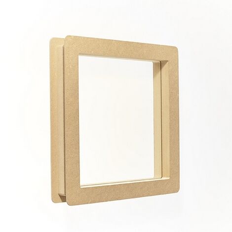 Hublot de porte MDF carré 30x30cm